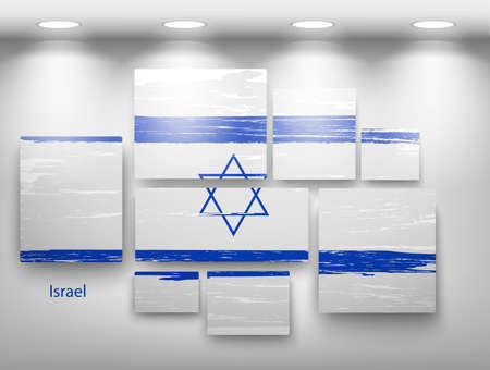 flag paint in gallery. Vector illustrationのイラスト素材