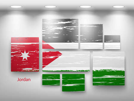 flag paint in gallery. Vector illustrationのイラスト素材