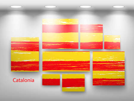 flag paint in gallery. Vector illustrationのイラスト素材
