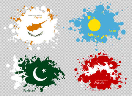 paint spot of flag en transparent backgroundのイラスト素材