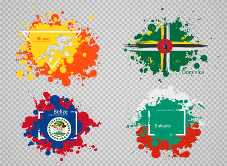 paint spot of flag en transparent backgroundのイラスト素材