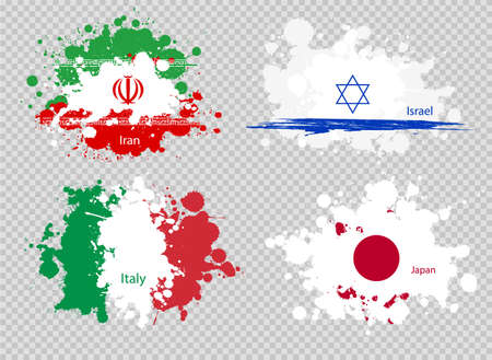 paint spot of flag en transparent backgroundのイラスト素材