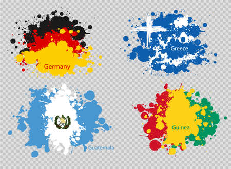 paint spot of flag en transparent backgroundのイラスト素材