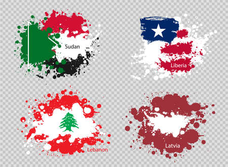 paint spot of flag en transparent backgroundのイラスト素材