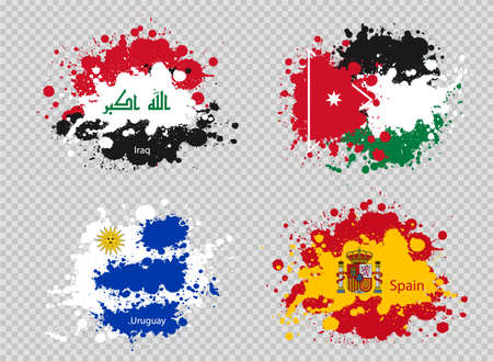 paint spot of flag en transparent backgroundのイラスト素材