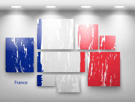 flag paint in gallery. Vector illustrationのイラスト素材