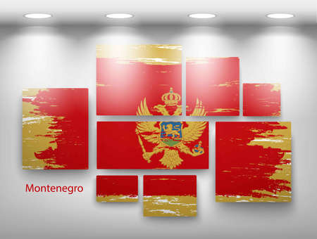 flag paint in gallery. Vector illustrationのイラスト素材