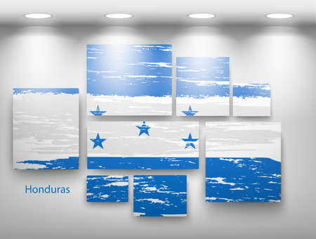 flag paint in gallery. Vector illustrationのイラスト素材