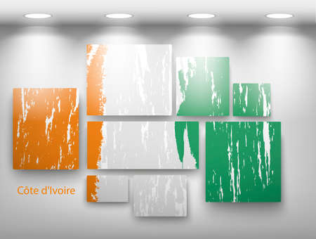 flag paint in gallery. Vector illustrationのイラスト素材