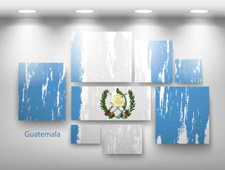 flag paint in gallery. Vector illustrationのイラスト素材