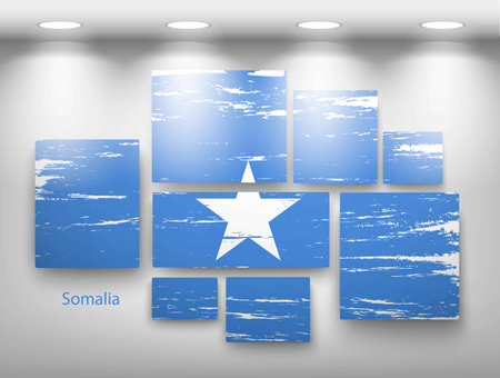 flag paint in gallery. Vector illustrationのイラスト素材