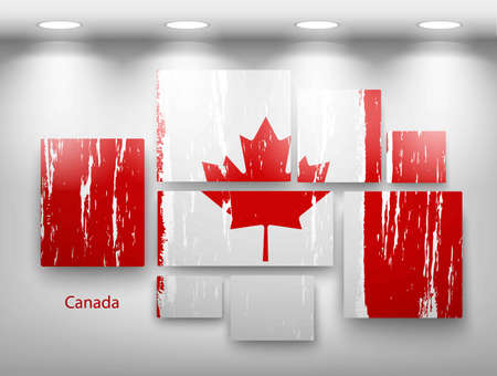flag paint in gallery. Vector illustrationのイラスト素材