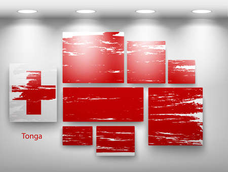 flag paint in gallery. Vector illustrationのイラスト素材