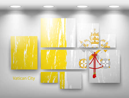 flag paint in gallery. Vector illustrationのイラスト素材