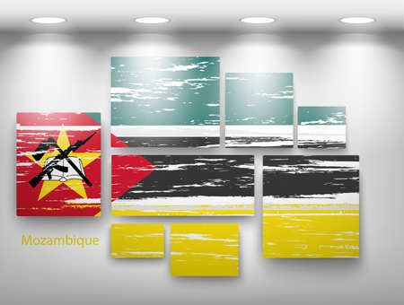 flag paint in gallery. Vector illustrationのイラスト素材