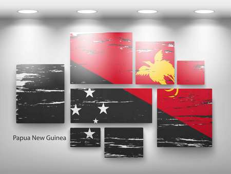flag paint in gallery. Vector illustrationのイラスト素材