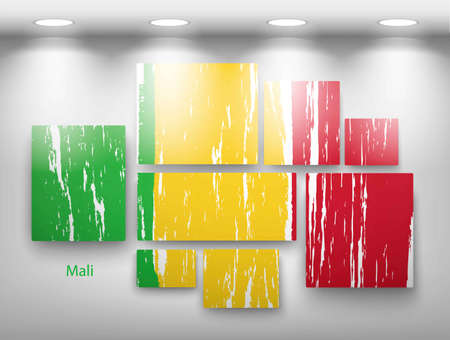 flag paint in gallery. Vector illustrationのイラスト素材
