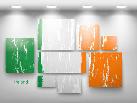 flag paint in gallery. Vector illustrationのイラスト素材