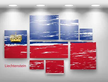 flag paint in gallery. Vector illustrationのイラスト素材