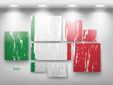 flag paint in gallery. Vector illustrationのイラスト素材