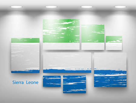 flag paint in gallery. Vector illustrationのイラスト素材