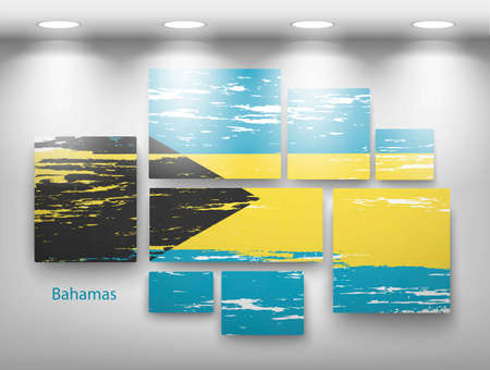flag paint in gallery. Vector illustrationのイラスト素材