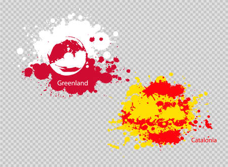 paint spot of flag en transparent background. Vector illustrationのイラスト素材