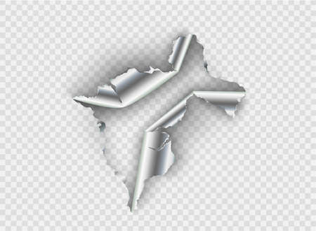 ragged Hole torn in ripped metal on transparent backgroundのイラスト素材