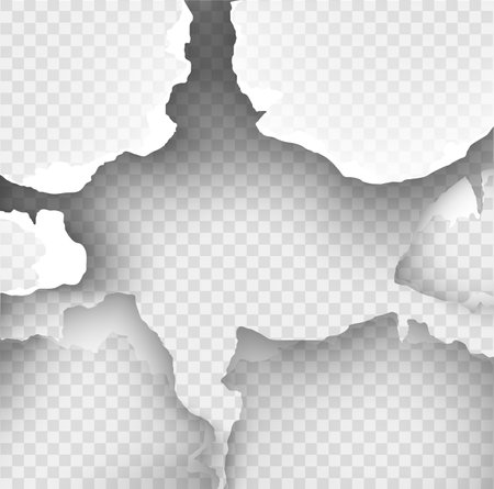ragged Hole torn in ripped metal on transparent backgroundのイラスト素材