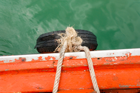 View from the stern of the ship. Traces left behind trail on water, enjoying their holidays.の写真素材