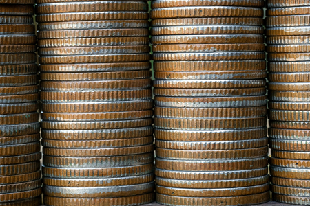 close up of stacks of coins - Concept finance investment.の写真素材
