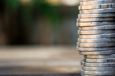 close up of stacks of coins - Concept finance investment.の写真素材