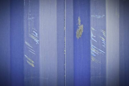Close up surface dirty texture of the Blue container without labels. Vintage background concept. Free space for text.の写真素材