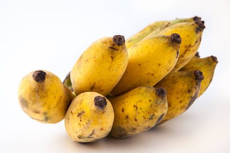 Banana and white backgroundの写真素材