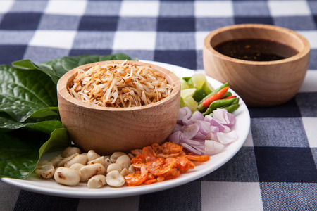 Miang Kham or Savoury leaf wrapsの写真素材