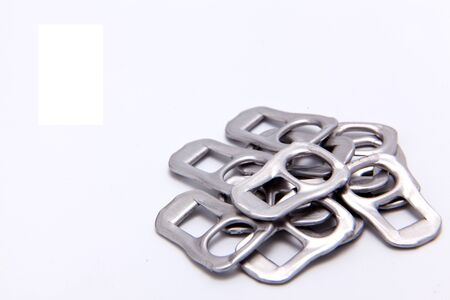 Easy open ends in bulk in white background