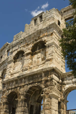 Amphitheatre in Pula, Croatiaの写真素材
