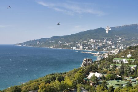 Yalta bay  Black Sea, Crimea, Ukraine の写真素材