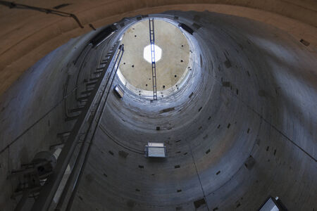 Inside of leaning Tower of Pisa, Tuscany, Italy.のeditorial素材