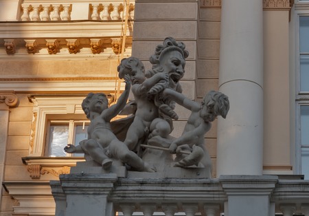 Cherub statue on the Odessa National Academic Theater of Opera and Ballet, Ukraineのeditorial素材