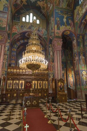 Sts. Cyril and Methodius church interior in Ljubljana. It is the Serbian Orthodox Church in...