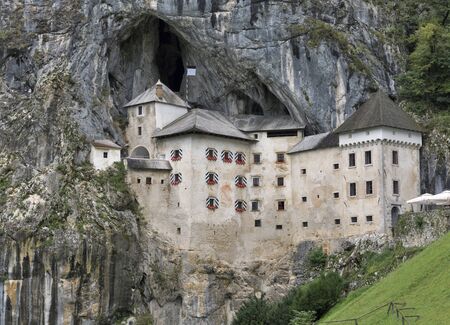 Ancient Predjama Castle in Postojna Cave, Sloveniaのeditorial素材