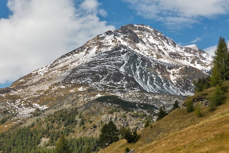 Mountains landscape Grossglockner High Alpine Road in Austrian Alps.の写真素材