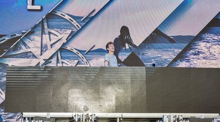 KIEV, UKRAINE - JULY 04, 2018: Felix De Laet, known by his stage name Lost Frequencies, Belgian DJ...