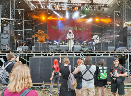 KIEV, UKRAINE - JULY 07, 2018: Neuromonk Feofan, musical project from Russia performing music in...