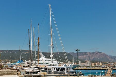 The old town fishing port, located next to the Citadel, market and tourist cafes and restaurants....