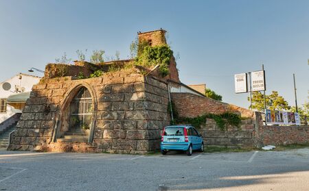 SAN ROMANO, ITALY - JULY 24, 2019: Giulia ancient tower ruins. The place is known for being the scene of the battle of San Romano,1432, which was later depicted by P. Uccello in his famous compositionのeditorial素材