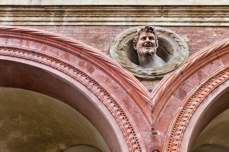 Bolognini Amorini Salina Palace on Santo Stefano street in Bologna historic center, Italy. Palace is...