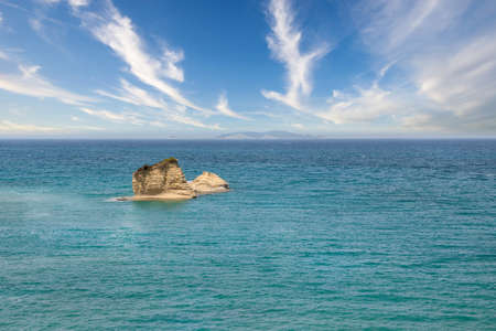 Seascape of famous Canal D'amour. Corfu island, Greeceの写真素材