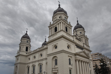 Metropolitan Cathedral in Iasi, Romania. The largest historic orthodox church in Romania dedicated to Saint Parascheva.の写真素材